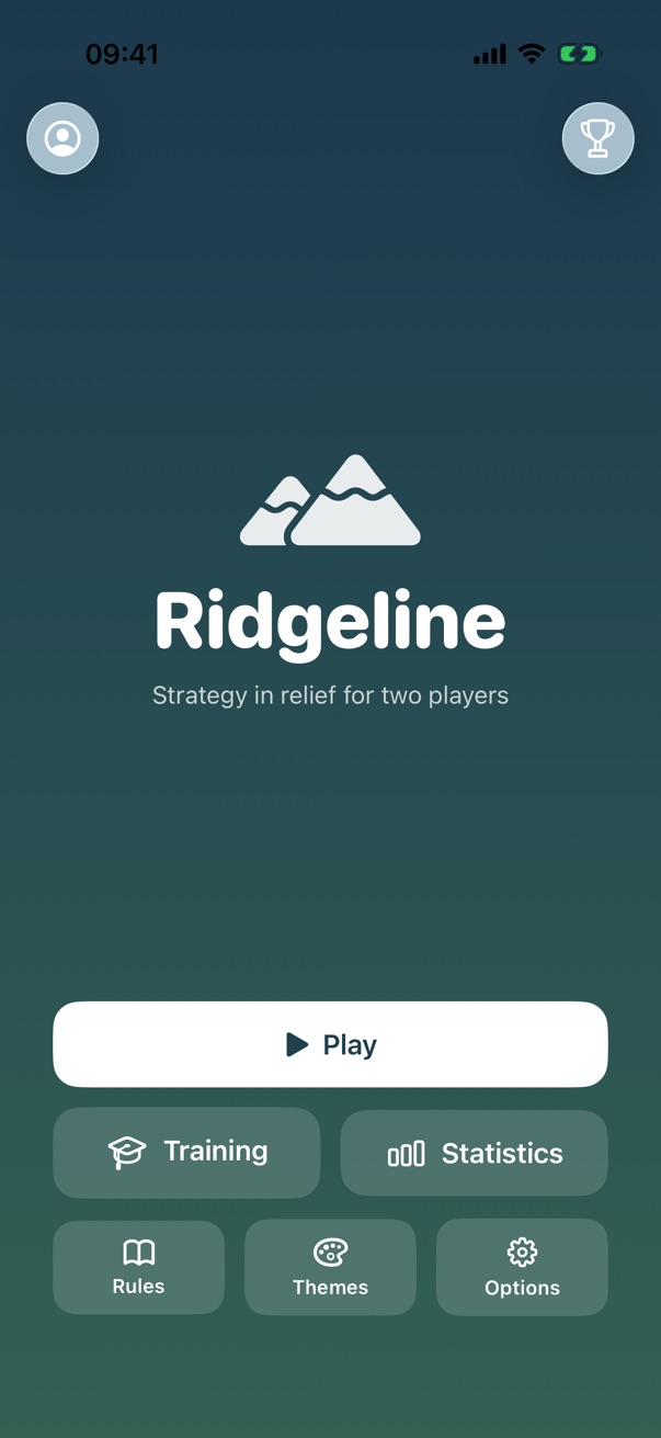 Ridgeline home screen