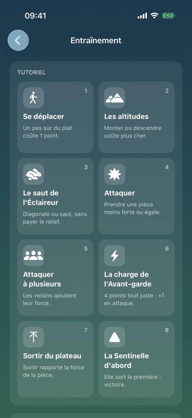 Leçons et problèmes de l'entraînement